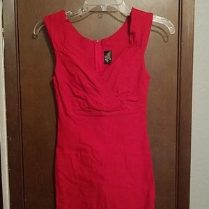 Lipstick RED form hugging dress